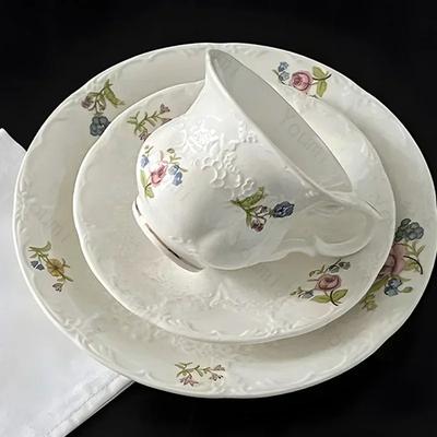 Vintage French Style Coffee Cups High End Afternoon Tea Ceramic Coffee Cup and Plate Set Exquisite Household Tableware