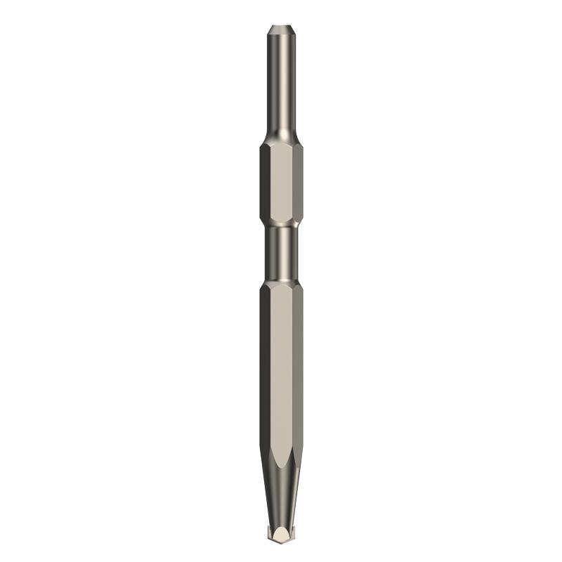 Hexagonal 0810 Jackhammer Chisels: Pointed & Flat Alloy Chisels 17x260mm