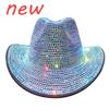 Neuer Strass-Cowboyhut Fedora-Hut für Herren und Damen Jazzhut Party Bühnenauftrittshut sombrero vaquero