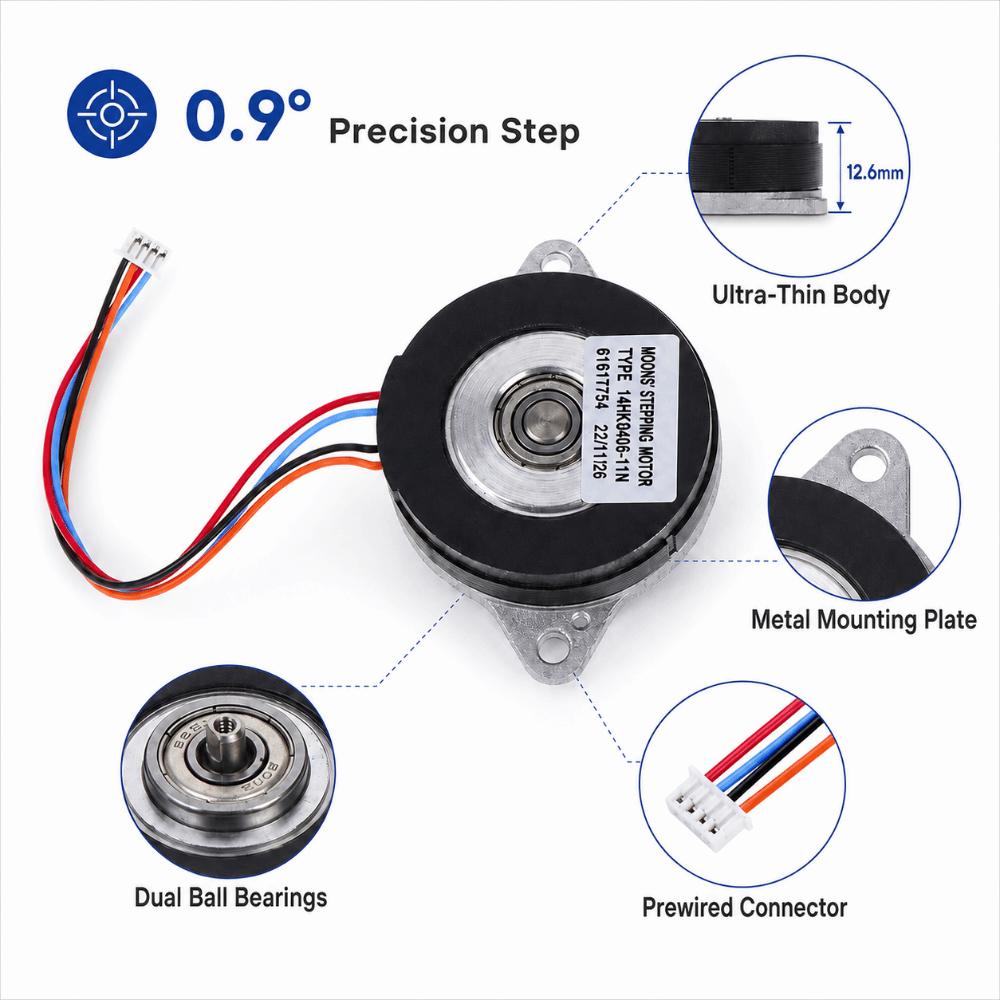 1PCS 2-Phase Stepping Motor 4-Wire Mini Stepper Motor Round Thin Stepper Motor For CNC Robot