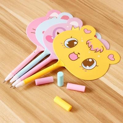 5PCS Cute Animal Fans Shape Ball Point Pen Ballpen Kids Students Prize Present School Supplies