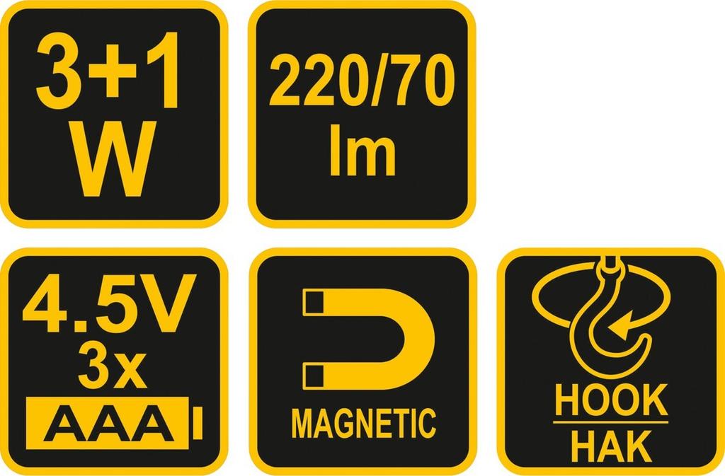 WORKSHOP LAMP 3W COB LED 220LM 82733 VOREL