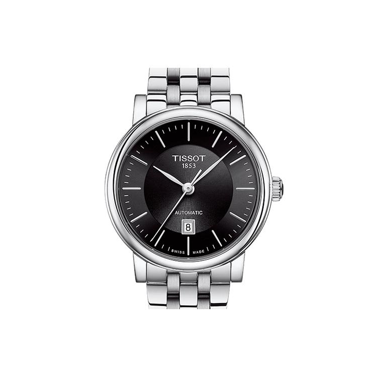 TISSOT Kason Zen I Collection Automatic Mechanical Movement Unisex Watch 40mm Black Dial Stainless Steel Case T1224071105100+T1222071105100