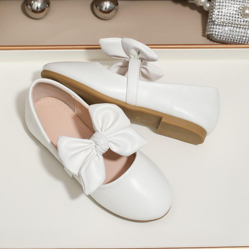 

Fashion Princess BowShoenewGirl Versatile Soft SingleShoe Korean Edition Girl Anti Slip Performance Party Formal LeatherShoe 36