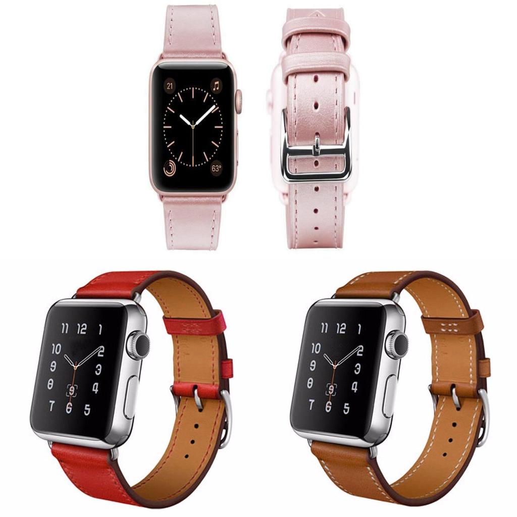 Apple Watch Leather Band For Single Loop Crosshatch Genuine Leather Strap For 38mm And 42mm Models