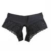 Japanese Sexy Hot Women's Open-crotch Panties Perspective Lace Ultra-thin Low-rise Large-size Erotic Underwear Bed Temptation