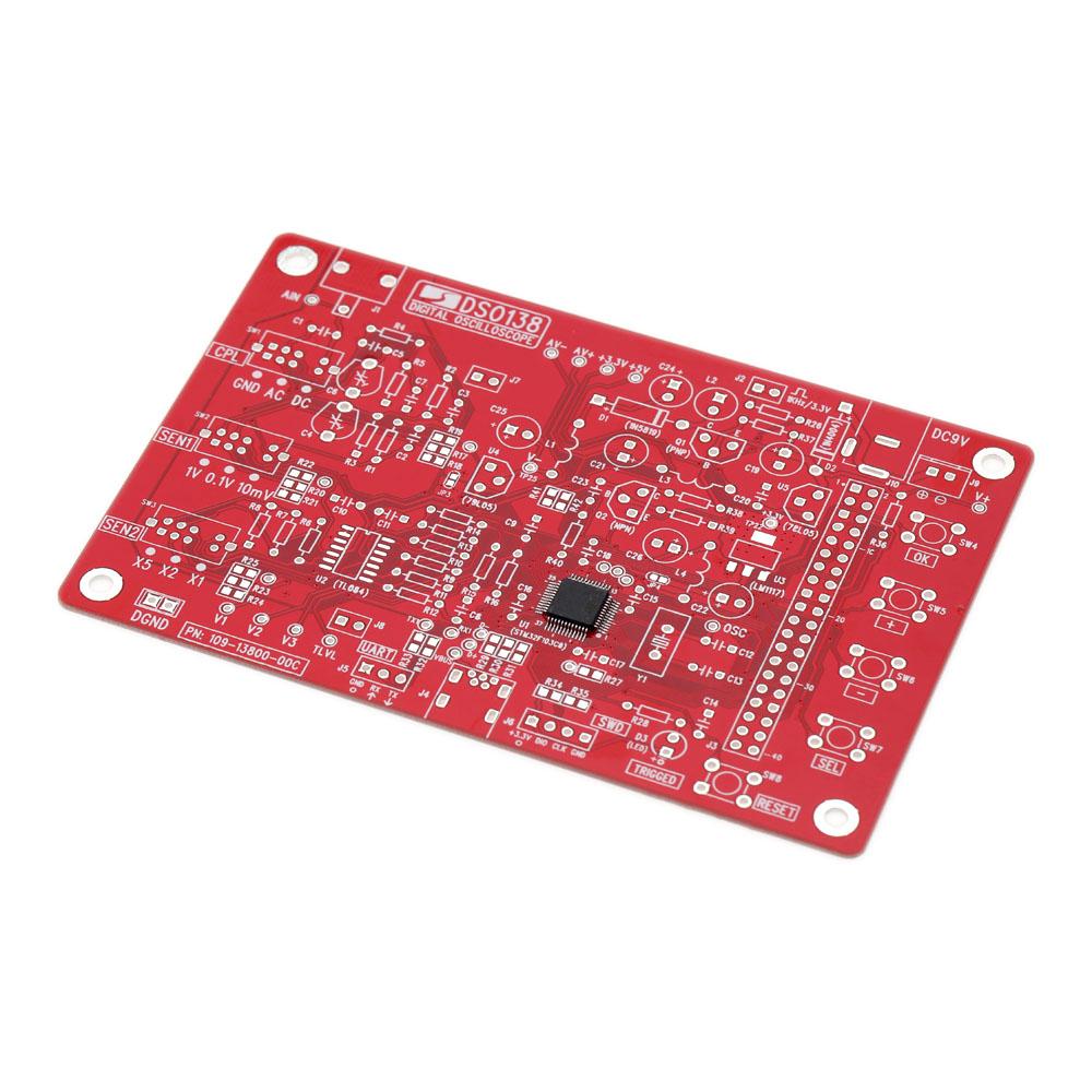 DSO138 2.4in TFT Pocket-size Digital Oscilloscope Kit DIY Parts Handheld + Acrylic DIY Case Cover Shell for DSO138