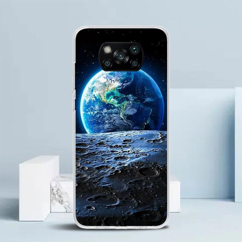 Earth Stars Space Phone Case For Xiaomi Poco F7 Ultra X5 X6 X7 Pro M7 Redmi 15C 15 13C 13 12C 12 10C 10 10A 9 9C 9A 9T Cover Poc