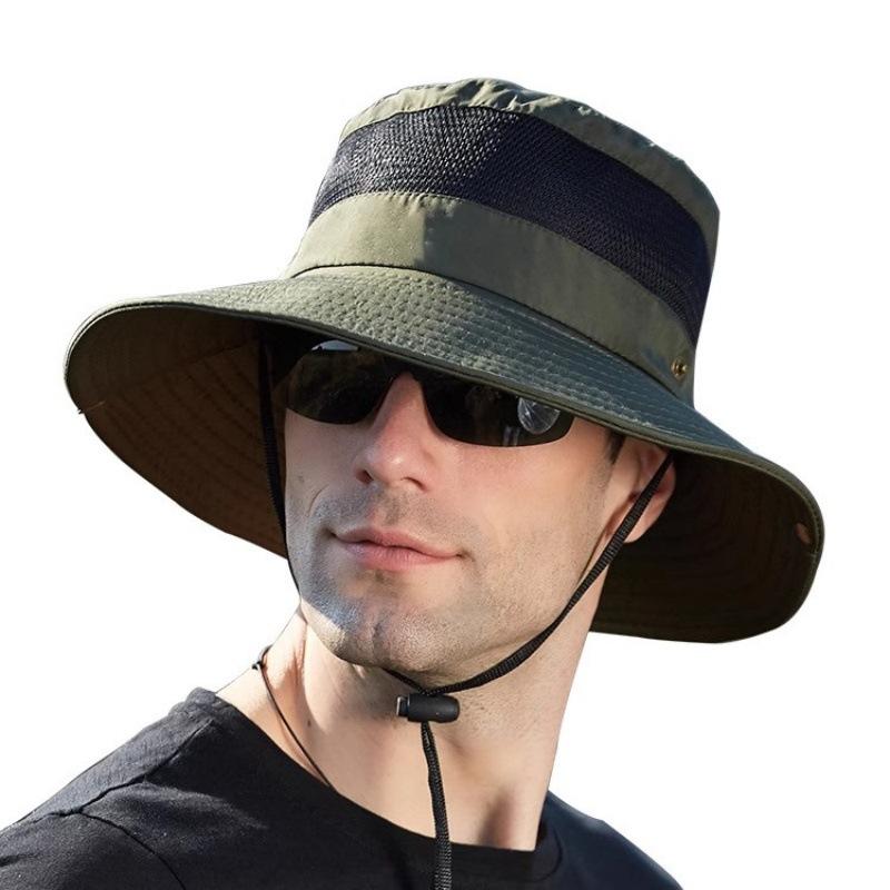Rainproof Sun Hat Men and Women Sun Hat Bucket Hat Fashion Versatile Anti-ultraviolet Camping Fishing Fisherman Hat Men