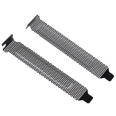 10Pcs  Black Pci Slot Cover Dust Filter Blanking Plate Hard Steel