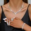 Gioielli da sposa con strass: Set di Collane a Tre Pezzi Europee e Americane