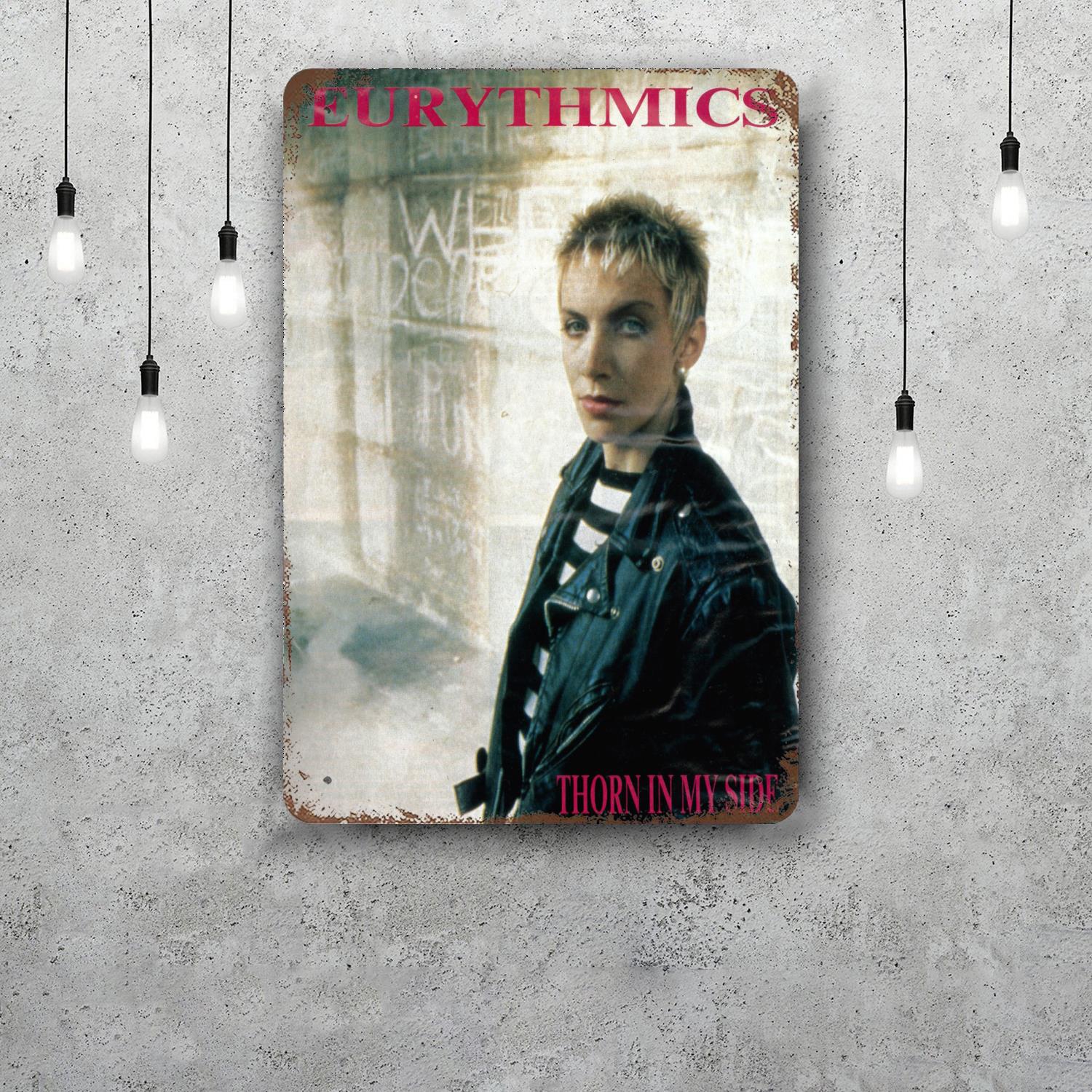 Annie Lennox Classic Poster Rusty Metal Plaque Retro Decorative Plate Bar Man Cave Garage Club Metal Sign Wall Decoration 20x30cm（7.8x11.8inch）