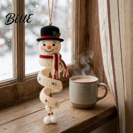 Winter Yarn Crafts Santa Craft Crochet Kit Christmas Spiral for Family DIY Snowman Creative Holiday