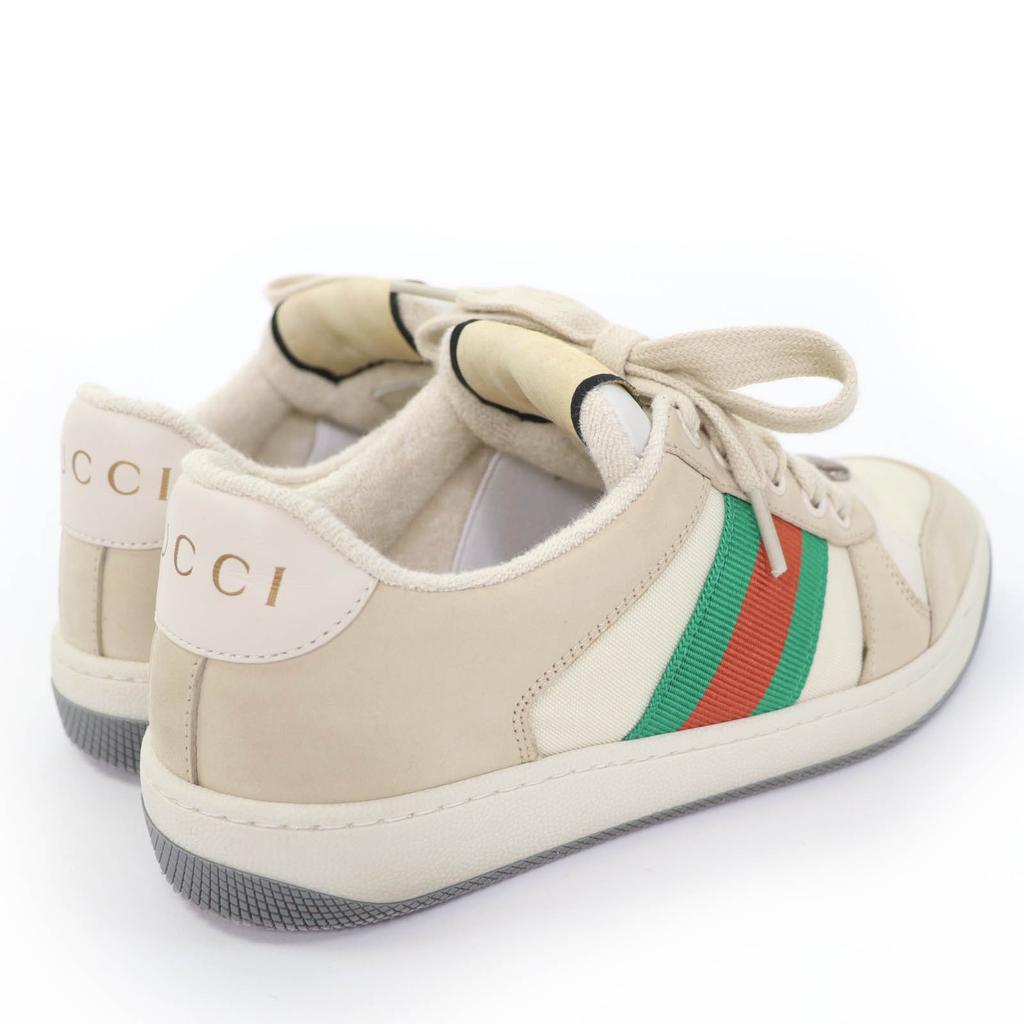 Great GUCCI Low cut sneakers Web stripe GG Marmont vintage logo beige Women 35.5 Used