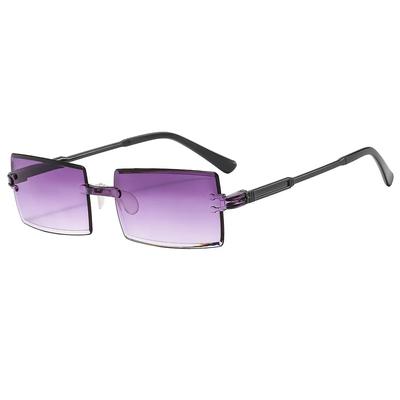 Nuovi Occhiali da Sole Rettangolari Senza Montatura Moda Popolari Donna Uomo Tonalità Piccoli Quadrati Occhiali da Sole per Femmina Maschio Viaggio Oculos