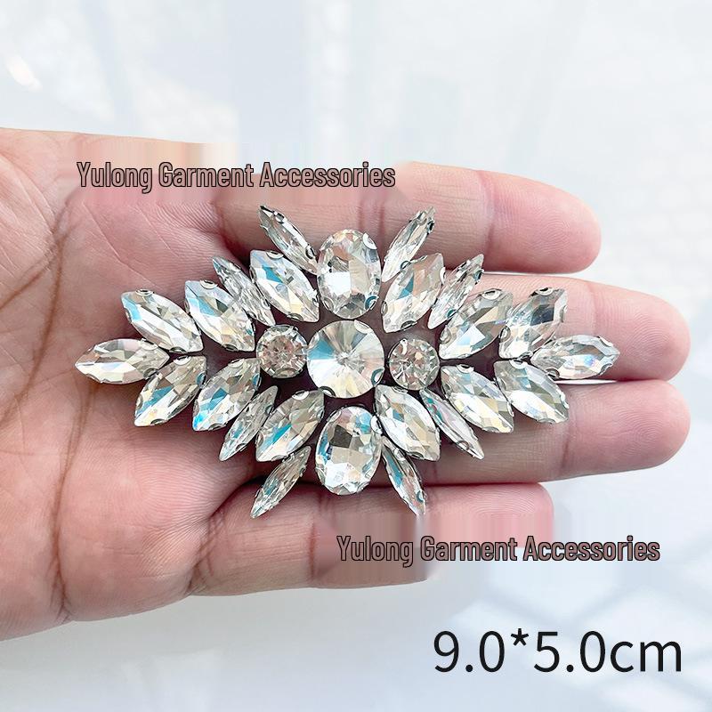 Luxury White Rhinestone Hotfix Stickers: Super Shiny DIY Dress Accessories with Hot Melt Adhesive