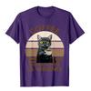 Funny Cat Coffee Because Murder Is Wrongs Tshirt 3d Style Cotton Unisex Tees Summer On Sale Top Tshirts Harajuku Camisas