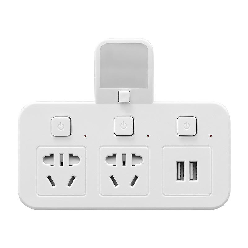 USB Kabellose Mehrfachsteckdose mit Nachtlicht