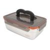304 Stainless Steel Food Storage Container Metal Sealed Lunch Box with Handle for Home Refrigerator