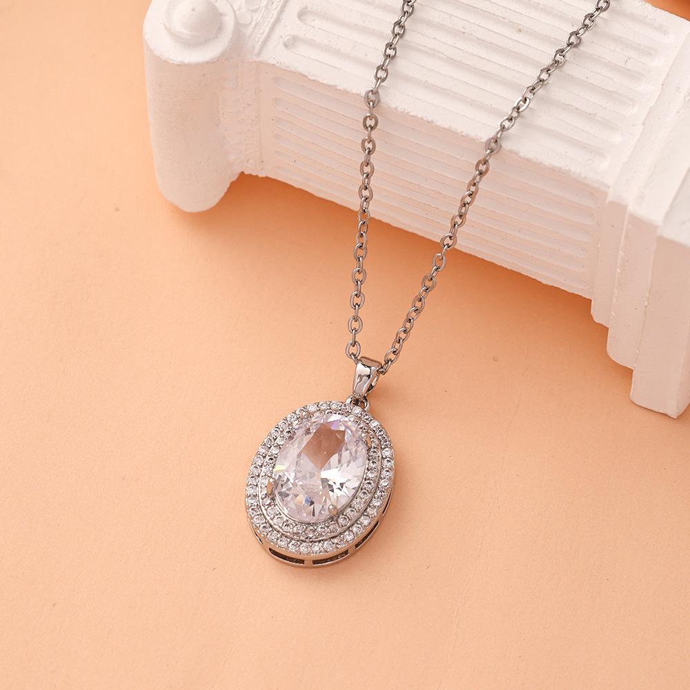 Women's Luxury Titanium Steel Pendant Clavicle & Long Sweater Necklace - Niche Design