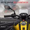 Electric Ride-On Motorcycle for Children, Honda, Ages 3-6, Music, Yellow Headlights