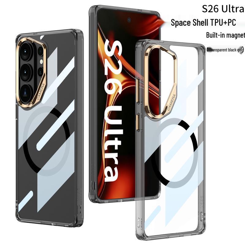 

Samsung S26 Ultra Phone Case - Transparent Magnetic Wireless Charging with Rotating Bracket SM-S26Ultra