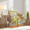 1pc Flannel Pompompurin, Carnival, CuteThrow Blanket, Cartoon Truck Pattern Printed Blanket, Warm Cozy Soft Blanket For Couch Bed Sofa Car O