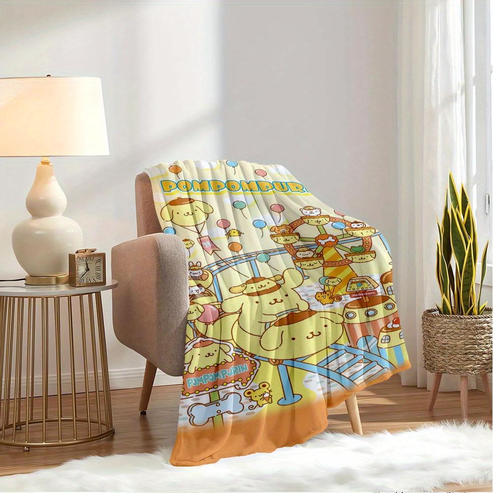 1pc Flannel Pompompurin, Carnival, CuteThrow Blanket, Cartoon Truck Pattern Printed Blanket, Warm Cozy Soft Blanket For Couch Bed Sofa Car O