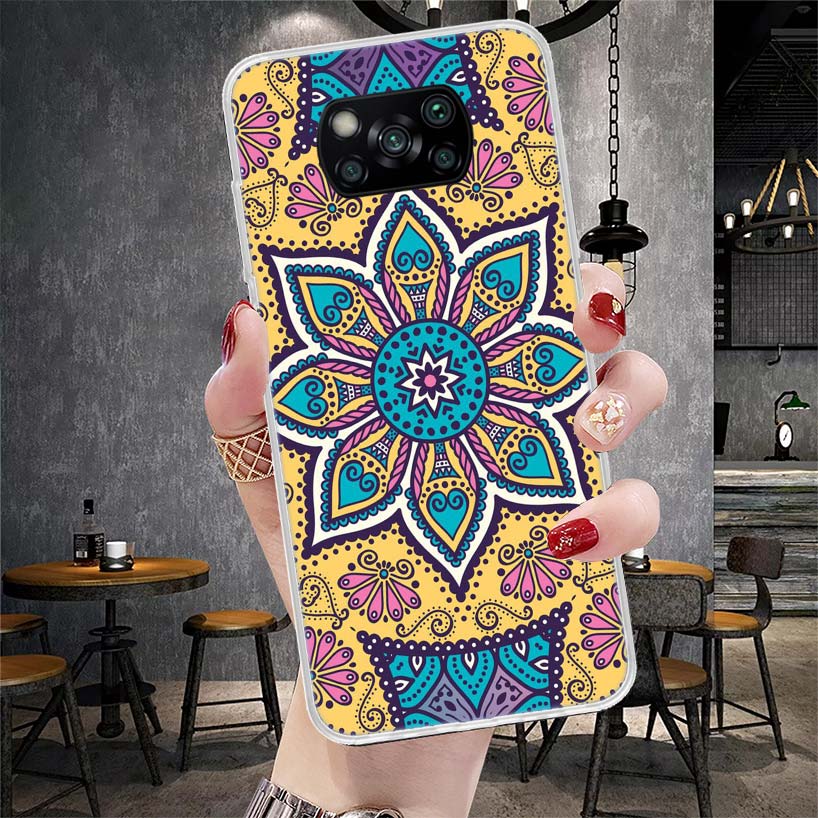 Totem Mandala Colorful Flower Soft Phone Case For Xiaomi Redmi 15C 15 13C 13 Poco X5 X6 X7 F7 Ultra M7 12C 12 10 10C 9C 9A 9T 9