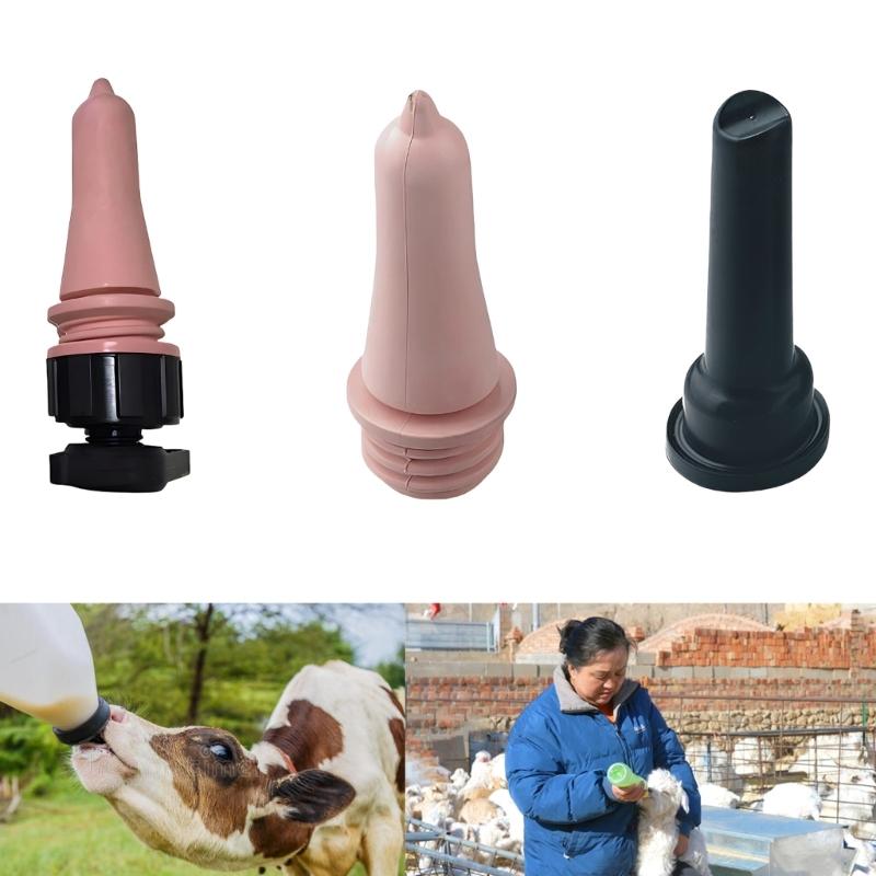 Calf Feeder Pacifiers Set Milk Bucket Nipple Nursing Tool Soft Rubber Nipple for Farm Animal