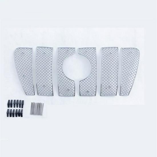 Prado 10-20 Grille Trim Strips: 3.5 Hood Bright Mesh Design