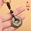 Brass Keychain: 2024 Tai Sui Jiachen Dragon Year Pendant with Mountain Ghost Money and Six-Character Mantra Gawu Box.