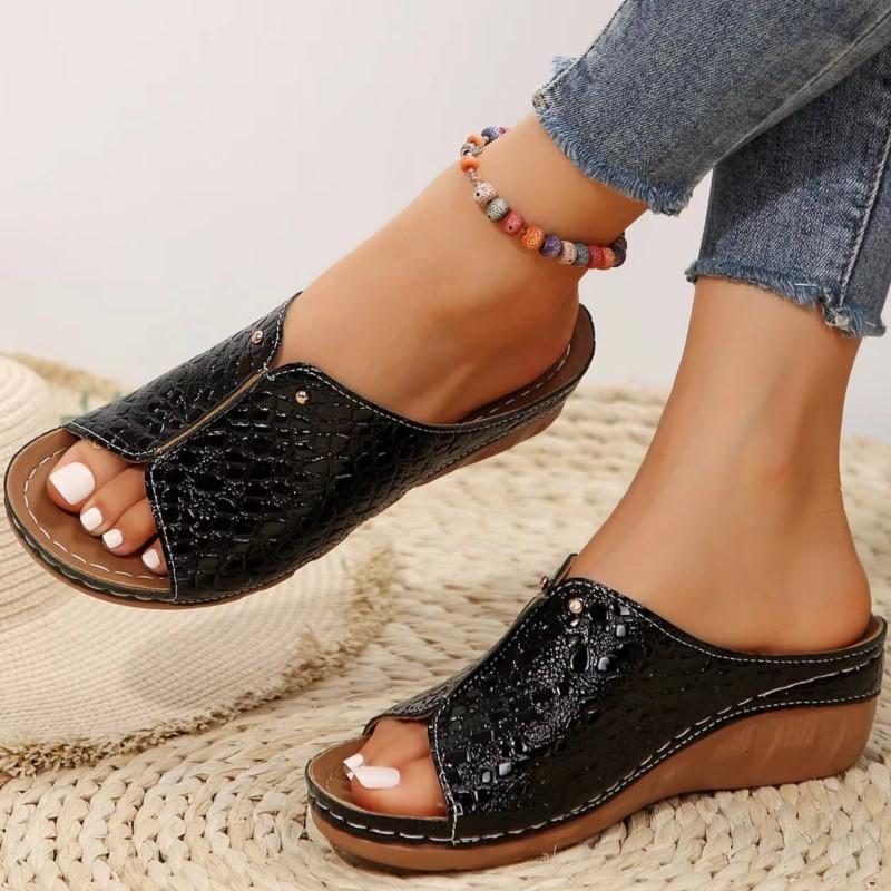 Woman Sandals Shoes Summer Plus Size Ladies Shoes Slip On Women Shoe Wedge Women's Shoes Casual Woman Slippers Footwear Female
