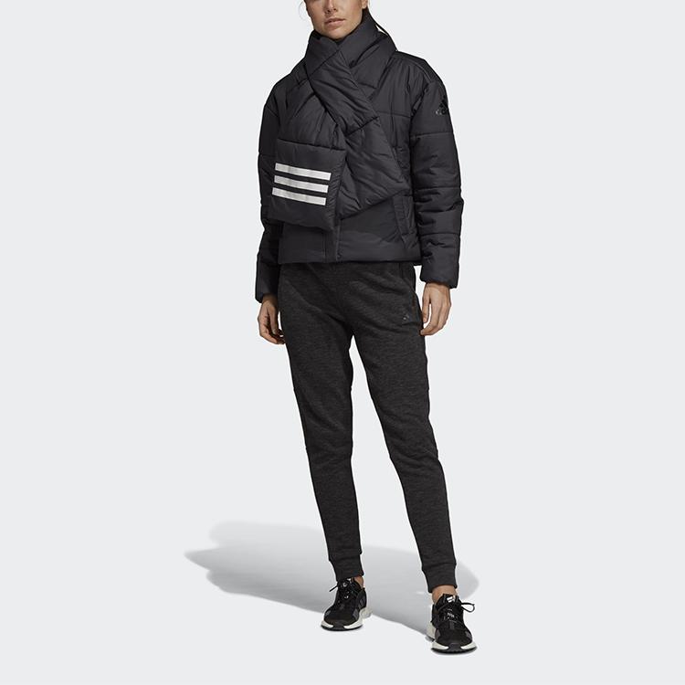 Adidas Outdoor Sports Warm Removable Scarf Collar Jacket Women Jacket Black DZ1511