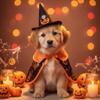 Kitten Pirate Suit Adjustable Halloween Cat Costume Polyester Cute Cat Witch Hat Lightweight Soft Pet Cosplay Outfit Festival
