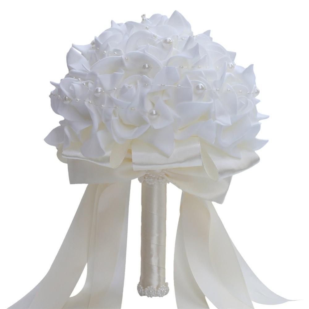 Silk Flowers Artificial Hand Bouquet Romantic Bridesmaid Bouquet  Wedding Accessories