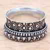 Silver Spinner Ring For Women Four Spinner Ring Fidget Silver Jewelry Ring"10"