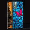 Butterfly Case for Samsung Galaxy Note 20 Ultra 10 Lite 9 8 A53 A52 A12 S22 S21 FE S20 Plus TPU Black Phone Cover Shell Animals