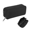 Jeufun 1 Pcs Zipper Black Large Capacity Pen Case Bag,Black Durable Stationery Pencil Case Bag,Stationery PencilCaseBag for School Office Stationary
