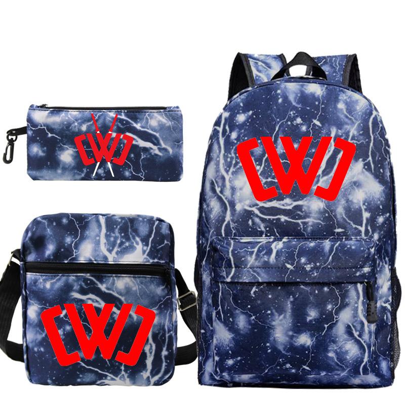 Popular game merchandise printed backpack popular student bag three-piece set