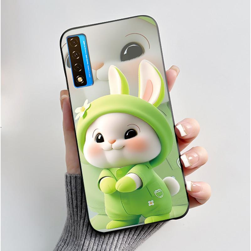 Case For TCL 20S 20L 20L+ 20 Pro 5G Luxury Cute Love Rabbit Funny Black Soft Silicone Phone Case For TCL20 20Pro 5G Back Cover