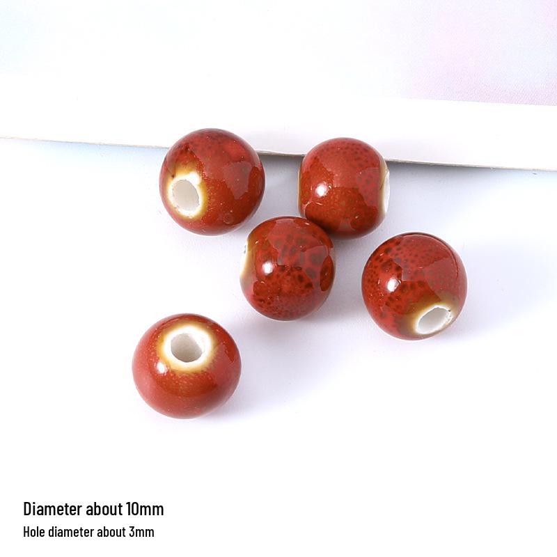 DIY Ceramic Jewelry Beads: 10mm Large Hole for Bracelet Making