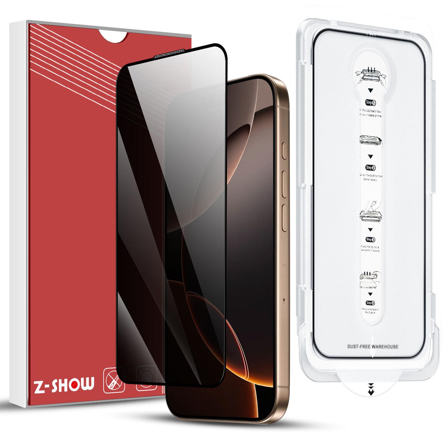 

For iPhone 13 Anti-Spy Screen Protector Temered Glass Film with Dust-Proof Net Type A