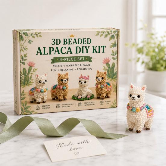 Animale con Perline 3D Carino Kit Fai da Te con Perline Rana Alpaca