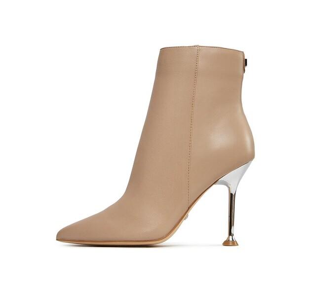 Beige Guess Travis Ankle Boots FLPTRA LEA10