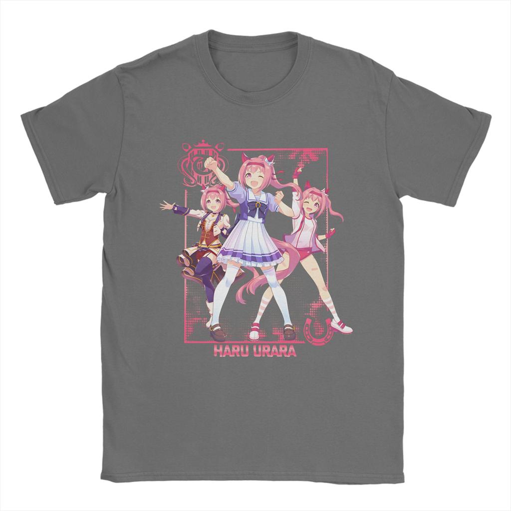 Haru Urara Uma Musume TShirt Beach Pure Cotton TShirts For Unisexs Hippie Print Tshirt Short Sleeve Funny Tops