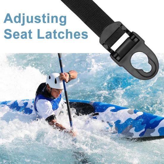 Lot de 4 clips de réparation pour siège de kayak, clips de sécurité pour sangle de siège, accessoires pour kayak, crochets de siège de kayak, loquets de remplacement, connexion sécurisée, boucle à clipser