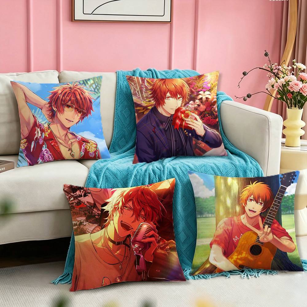 UUta no Princesama Ittoki Otoya Square DoubleSided printed Pillow Case Bedroom Bedside Pillow Sofa Cushion Cover