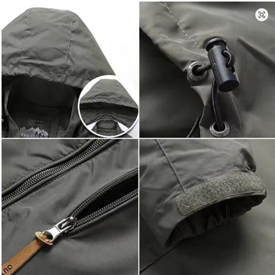 Windbreaker Men Tactical Jacket Waterproof Outdoor Hooded Coat Sports Military European Size 5XL Field Climbing Thin Outwear