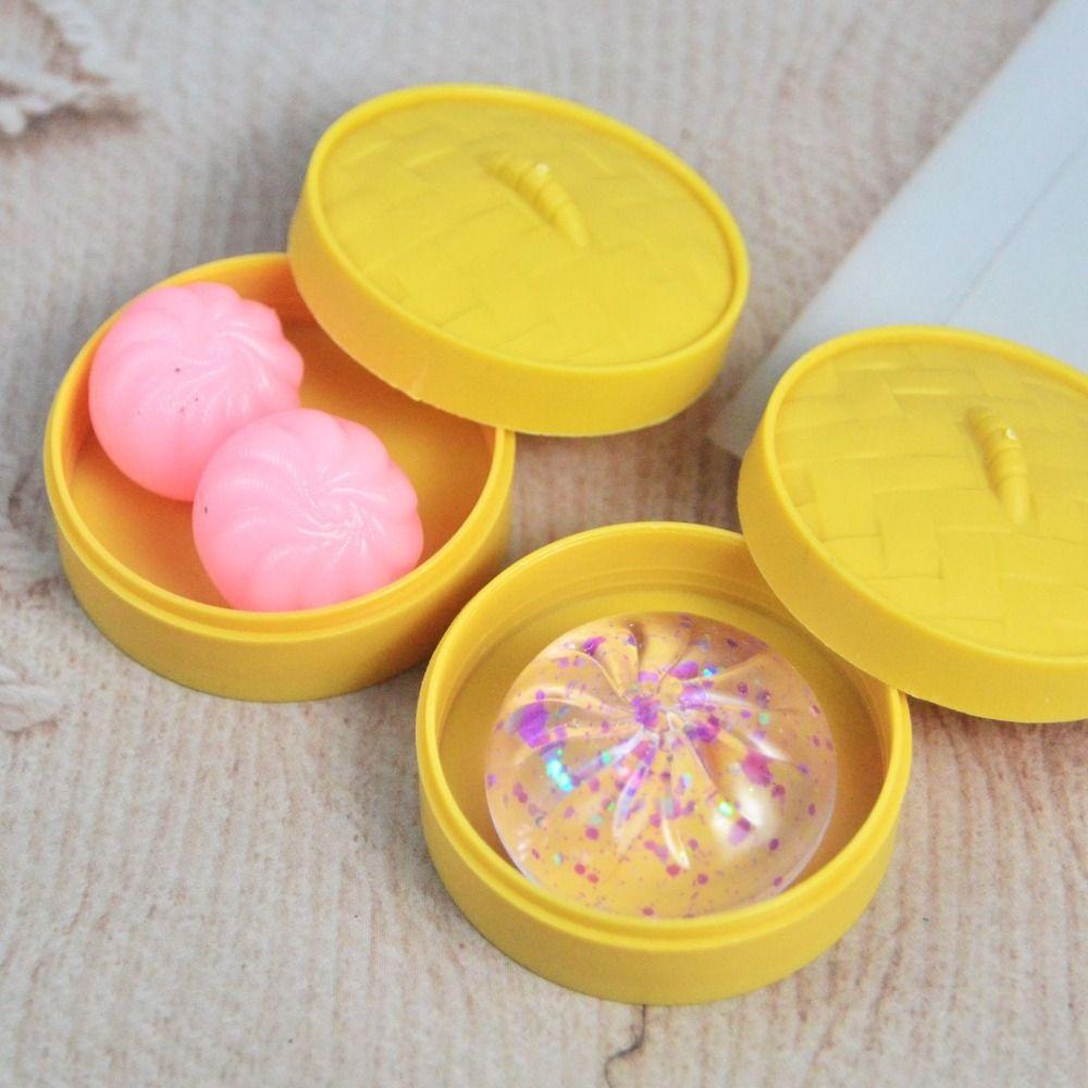 Soft Cute Squishy Crystal Bun Food Shape Fidget Sensory Toy Mini Dumplings Squishy Party Favors